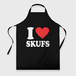 Фартук кулинарный I love skufs, цвет: 3D-принт