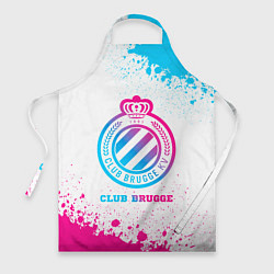 Фартук кулинарный Club Brugge neon gradient style, цвет: 3D-принт