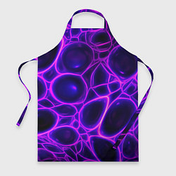 Фартук кулинарный Фиолетовы неоновые соты, цвет: 3D-принт