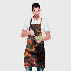 Фартук кулинарный Aston Villa red lava, цвет: 3D-принт — фото 2