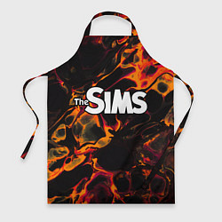 Фартук кулинарный The Sims red lava, цвет: 3D-принт