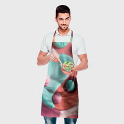 Фартук кулинарный Пластилиновый медальон с шариками, цвет: 3D-принт — фото 2