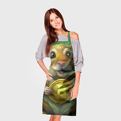 Фартук кулинарный Хомяк и крипта, цвет: 3D-принт — фото 2