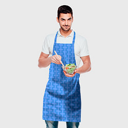 Фартук кулинарный Голубой паттерн цепочки, цвет: 3D-принт — фото 2