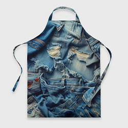 Фартук кулинарный Denim rags - fashion trend, цвет: 3D-принт