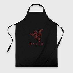 Фартук кулинарный Razer red logo, цвет: 3D-принт