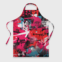 Фартук кулинарный Красное граффити, цвет: 3D-принт