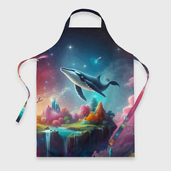 Фартук кулинарный Космический кит - нейросеть, цвет: 3D-принт