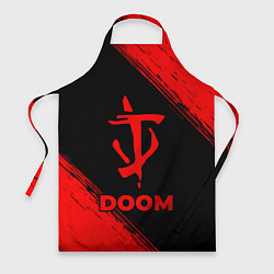 Фартук кулинарный Doom - red gradient, цвет: 3D-принт