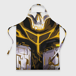 Фартук Yellow stripes on a black and white background