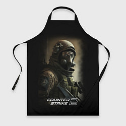 Фартук кулинарный Counter strike 2 спецназ, цвет: 3D-принт