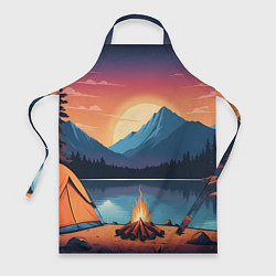 Фартук кулинарный В лесу с палаткой, цвет: 3D-принт