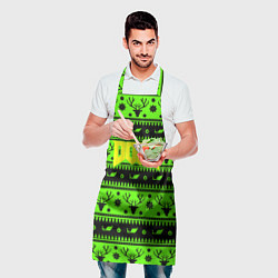 Фартук кулинарный Doom кислотный новый год, цвет: 3D-принт — фото 2