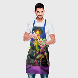 Фартук кулинарный Dandadan: Момо и Кэн, цвет: 3D-принт — фото 2