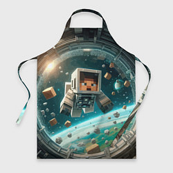 Фартук кулинарный An astronaut in outer space - Minecraft, цвет: 3D-принт