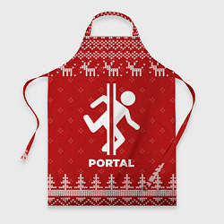 Фартук кулинарный Новогодний Portal с оленями, цвет: 3D-принт