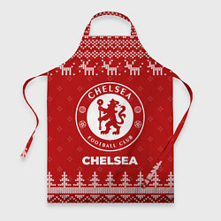 Фартук кулинарный Новогодний Chelsea с оленями, цвет: 3D-принт