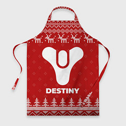 Фартук кулинарный Новогодний Destiny с оленями, цвет: 3D-принт