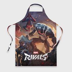 Фартук кулинарный Персонажи Marvel rivals, цвет: 3D-принт