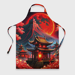 Фартук кулинарный Japan red nature, цвет: 3D-принт