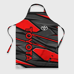 Фартук кулинарный Toyota - красная абстракция, цвет: 3D-принт