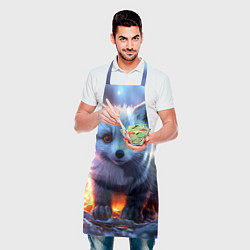 Фартук кулинарный Песец в искрах, цвет: 3D-принт — фото 2