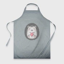 Фартук кулинарный Ёжик с сердечком, цвет: 3D-принт