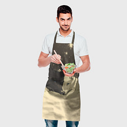 Фартук кулинарный Белая волчица и черный волк, цвет: 3D-принт — фото 2