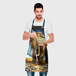Фартук кулинарный Слон в пещере, цвет: 3D-принт — фото 2
