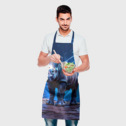 Фартук кулинарный Носорог в разрядах молнии, цвет: 3D-принт — фото 2