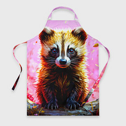 Фартук кулинарный Росомаха в розовом лесу, цвет: 3D-принт