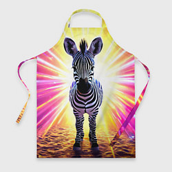 Фартук кулинарный Зебра в ярких лучах, цвет: 3D-принт