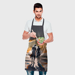 Фартук кулинарный Пара на пляже, цвет: 3D-принт — фото 2