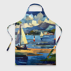 Фартук кулинарный Средиземноморский пейзаж, цвет: 3D-принт