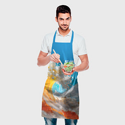 Фартук кулинарный Все дуреют с этого моря пива, цвет: 3D-принт — фото 2