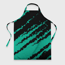 Фартук кулинарный The color is black and turquoise, цвет: 3D-принт