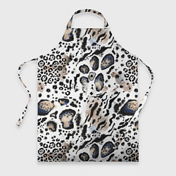 Фартук кулинарный Пятна леопарда абстрактные, цвет: 3D-принт