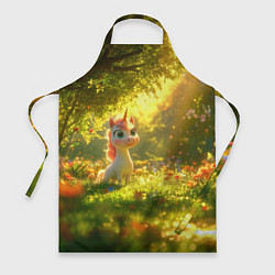 Фартук кулинарный Единорог в летнем лесу, цвет: 3D-принт