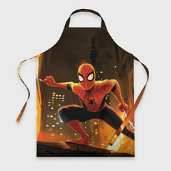 Фартук кулинарный Человек-паук пускает паутину, цвет: 3D-принт