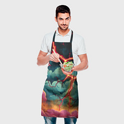 Фартук кулинарный Молнии в виде разлома, цвет: 3D-принт — фото 2