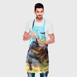 Фартук кулинарный Бэтмен в прыжке, цвет: 3D-принт — фото 2