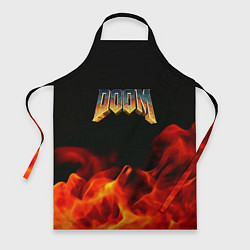 Фартук Doom огненная текстура