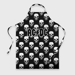 Фартук кулинарный AC DC rock skull, цвет: 3D-принт