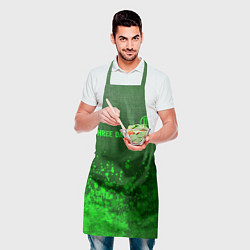 Фартук кулинарный Three Days Grace - green gradient посередине, цвет: 3D-принт — фото 2