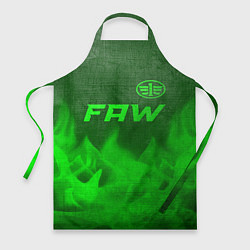 Фартук кулинарный FAW - green gradient посередине, цвет: 3D-принт