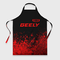 Фартук кулинарный Geely - red gradient посередине, цвет: 3D-принт