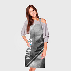 Фартук кулинарный Ramones - grey gradient вертикально, цвет: 3D-принт — фото 2