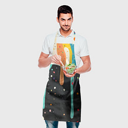Фартук кулинарный Разноцветные капли текстура, цвет: 3D-принт — фото 2