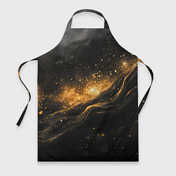 Фартук Золотистое сияние на черной текстуре