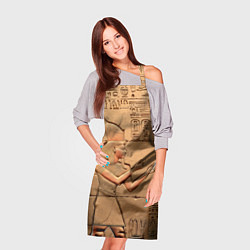 Фартук кулинарный Фараон со смартфоном египетский барельеф, цвет: 3D-принт — фото 2